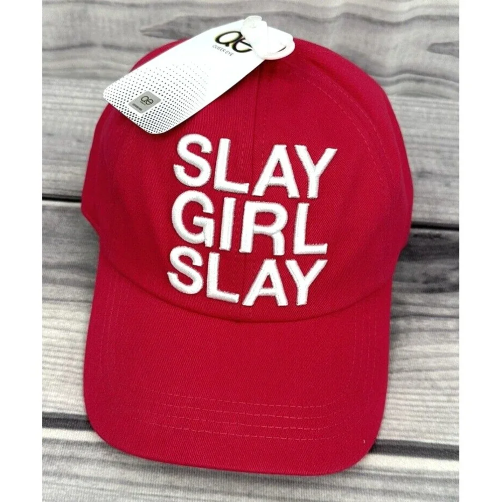 QUEER EYE‎ PRIDE SLAY GIRL SLAY SNAPBACK BASEBALL CAP / HAT One Size BRIGHT PINK